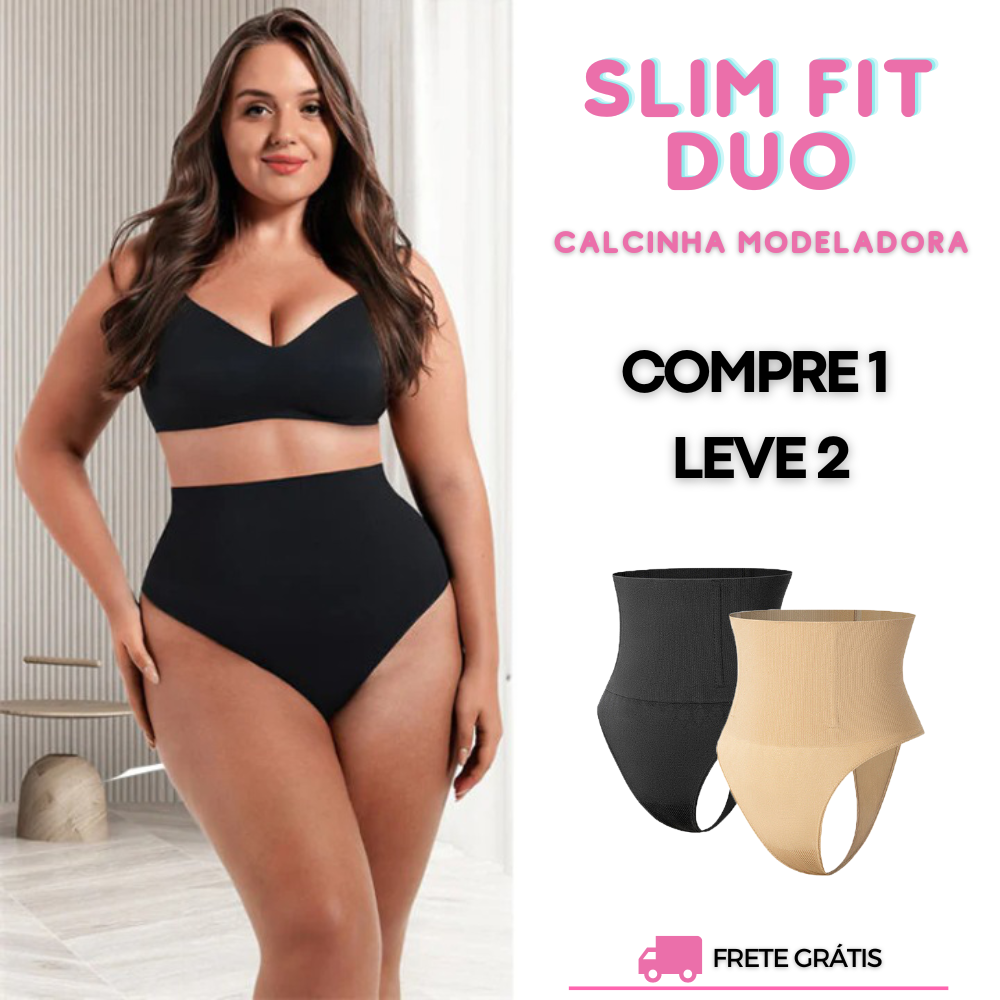 SlimFit Duo™ - Calcinha Modeladora de Cintura Alta - augelet